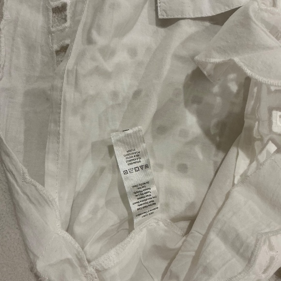 Calligraphie White Eyelet Top size Large NWT! - Picture 4 of 4